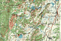 Внедорожный маршрут в окрестностях хребта Нурали, карта